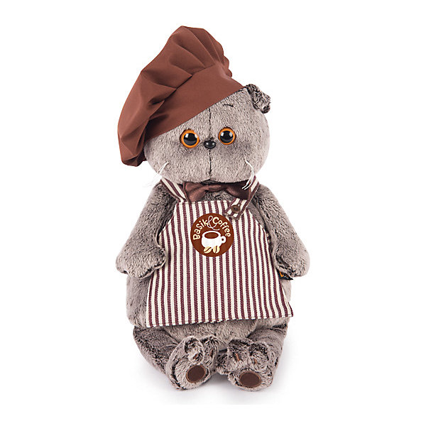 

Мягкая игрушка Budi Basa Кот Басик- бариста, 30 см, Коричневый, Мягкая игрушка Budi Basa Кот Басик- бариста, 30 см
