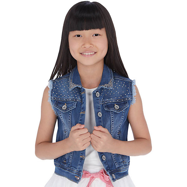 

Джинсовый жилет Mayoral, Синий, Джинсовый жилет Mayoral