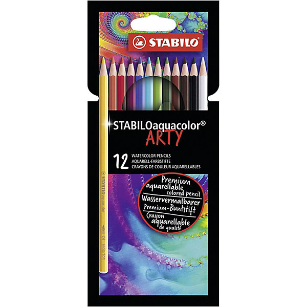 

Акварельные карандаши Stabilo Aquacolor Arty, 12 цветов