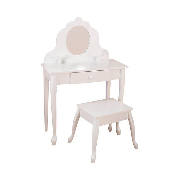 фото Туалетный столик kidkraft "модница" white medium vanity & stool