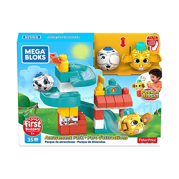 

Конструктор Mega Bloks First Builders Прячься и катайся, 35 деталей