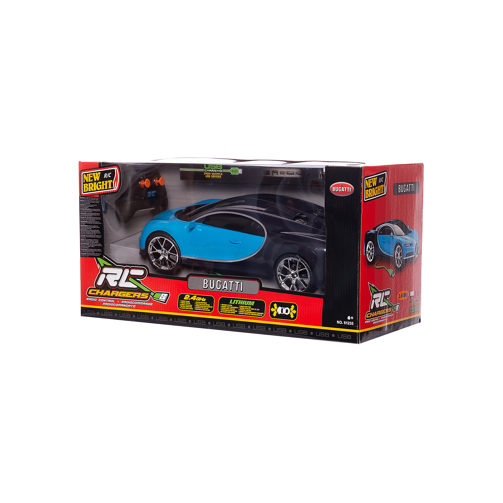 Радиоуправляемая машинка Chargers Sports Car 1:12, синяя New Bright 14063699