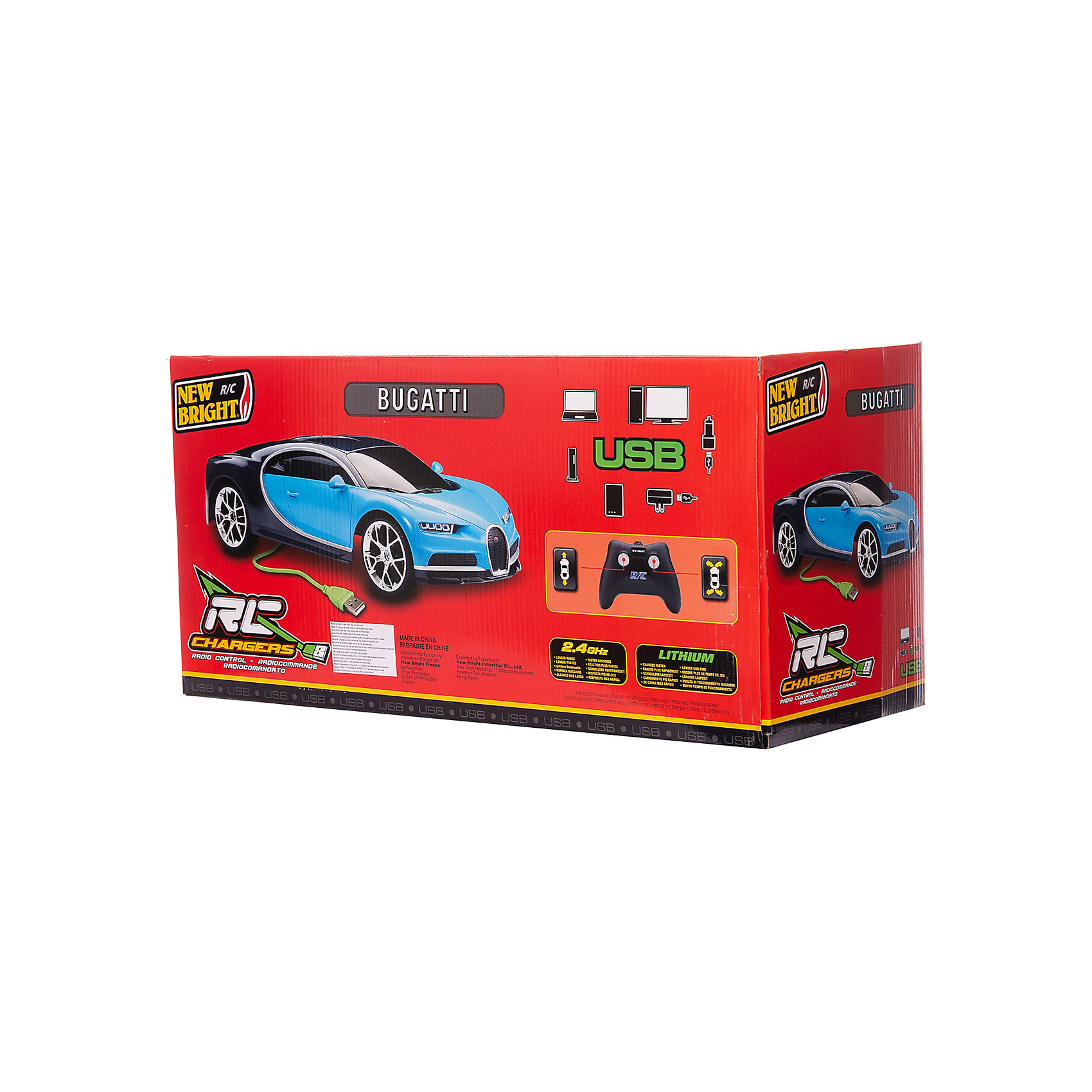 Радиоуправляемая машинка Chargers Sports Car 1:12, синяя New Bright 14063699