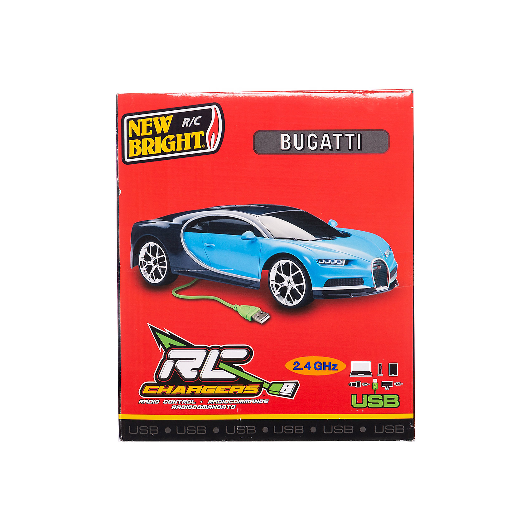 Радиоуправляемая машинка Chargers Sports Car 1:12, синяя New Bright 14063699