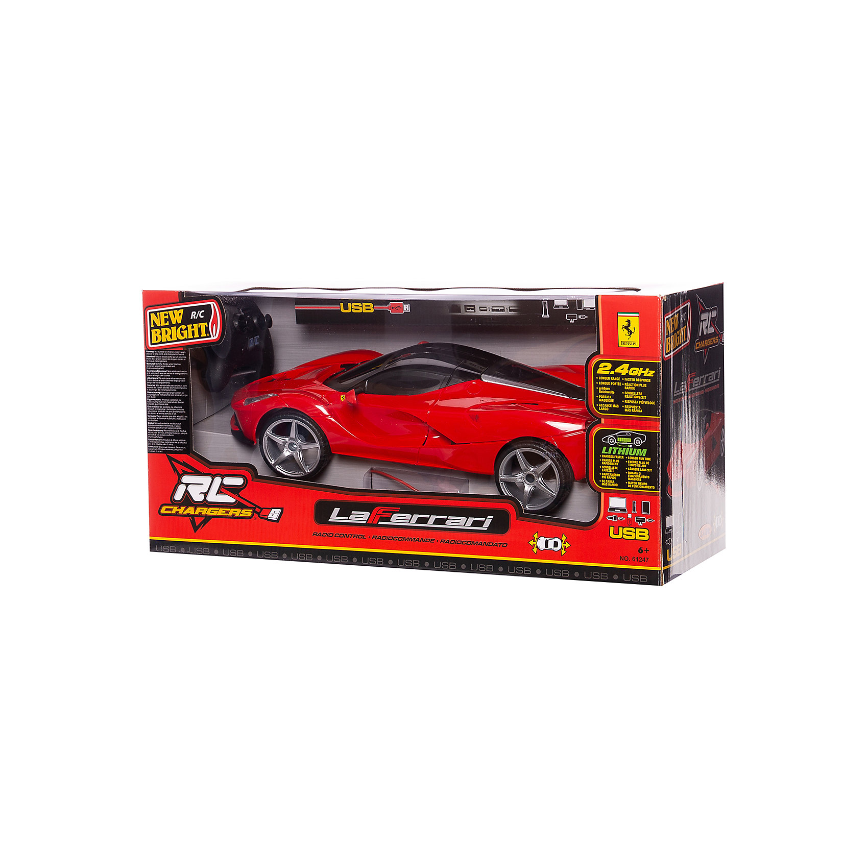 Радиоуправляемая машинка Chargers Sports Car 1:12, красная New Bright 14063703