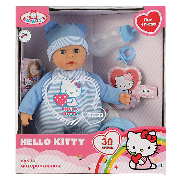 

Интерактивный пупс "Hello Kitty", 35см, в голубом, Голубой, Интерактивный пупс "Hello Kitty", 35см, в голубом