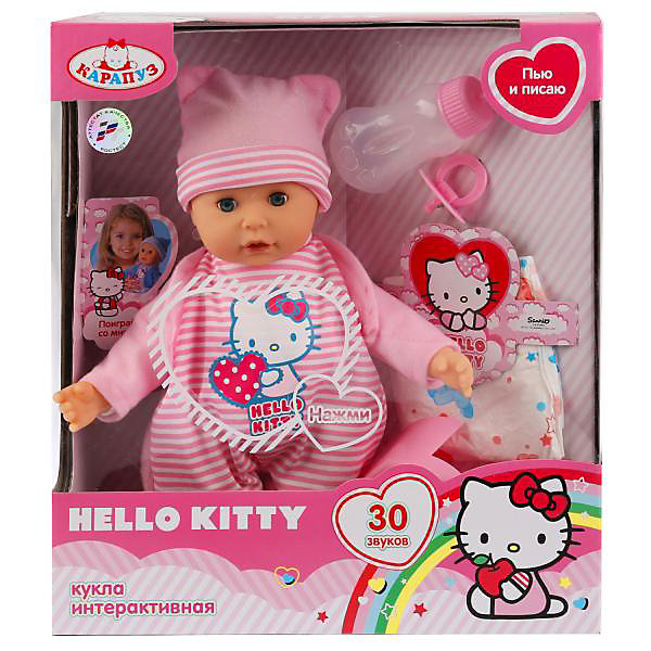 

Интерактивный пупс "Hello Kitty", 35см, в розовом, Розовый, Интерактивный пупс "Hello Kitty", 35см, в розовом