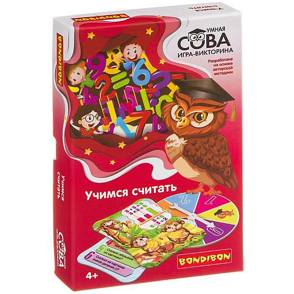 

Настольная игра Bondibon "Умная Сова", Учимся считать