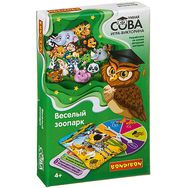

Настольная игра Bondibon "Умная Сова", Веселый зоопарк