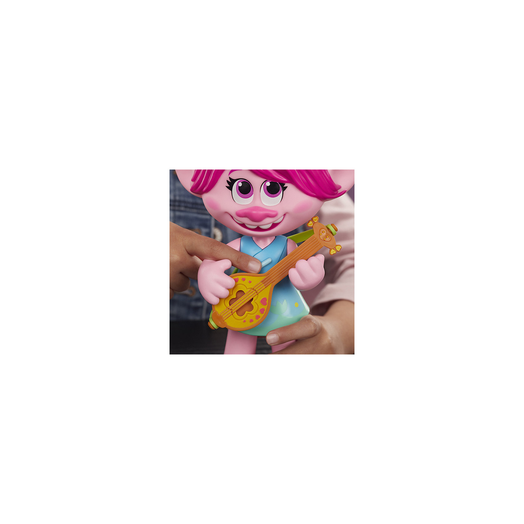 фото Кукла trolls world tour поющая розочка, 33 см hasbro
