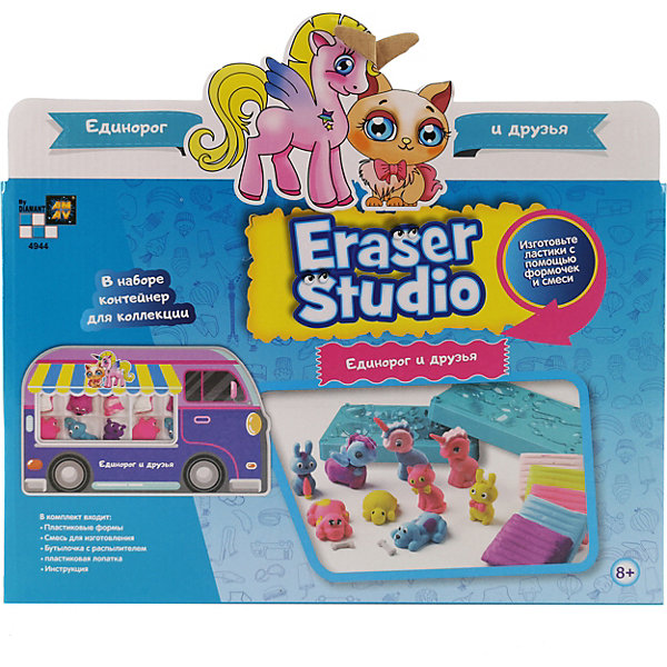 

Набор для изготовления ластиков Diamant Toys "Eдинорог и друзья, Набор для изготовления ластиков Diamant Toys "Eдинорог и друзья"