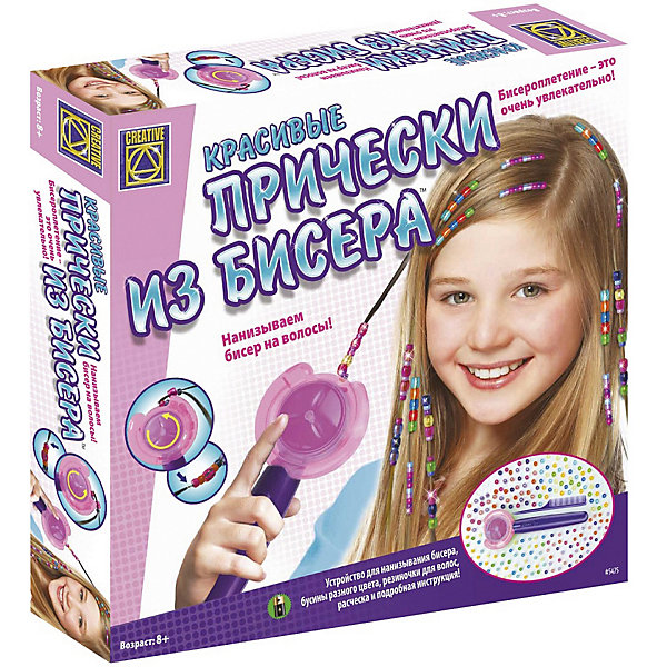 

Набор для творчества Creative Красивые прически из бисера, Разноцветный, Набор для творчества Creative Красивые прически из бисера