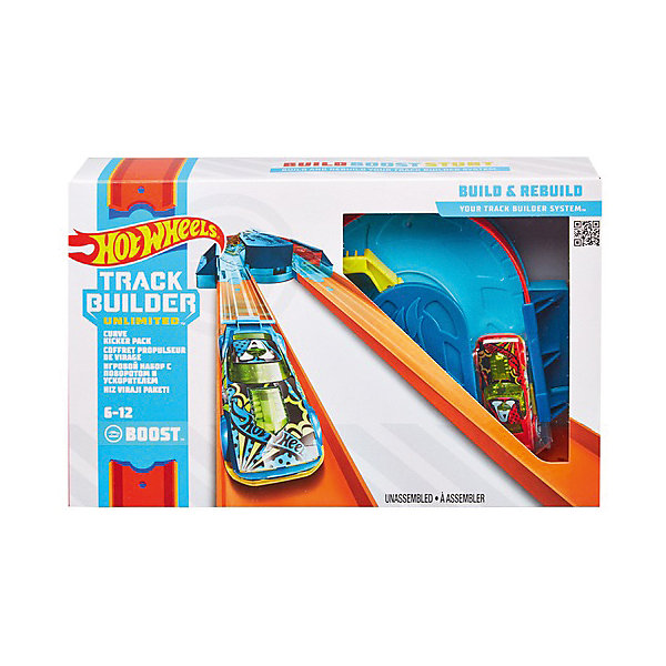 

Конструктор трасс Hot Wheels "Крутой поворот" Кривой кикер, Разноцветный, Конструктор трасс Hot Wheels "Крутой поворот" Кривой кикер