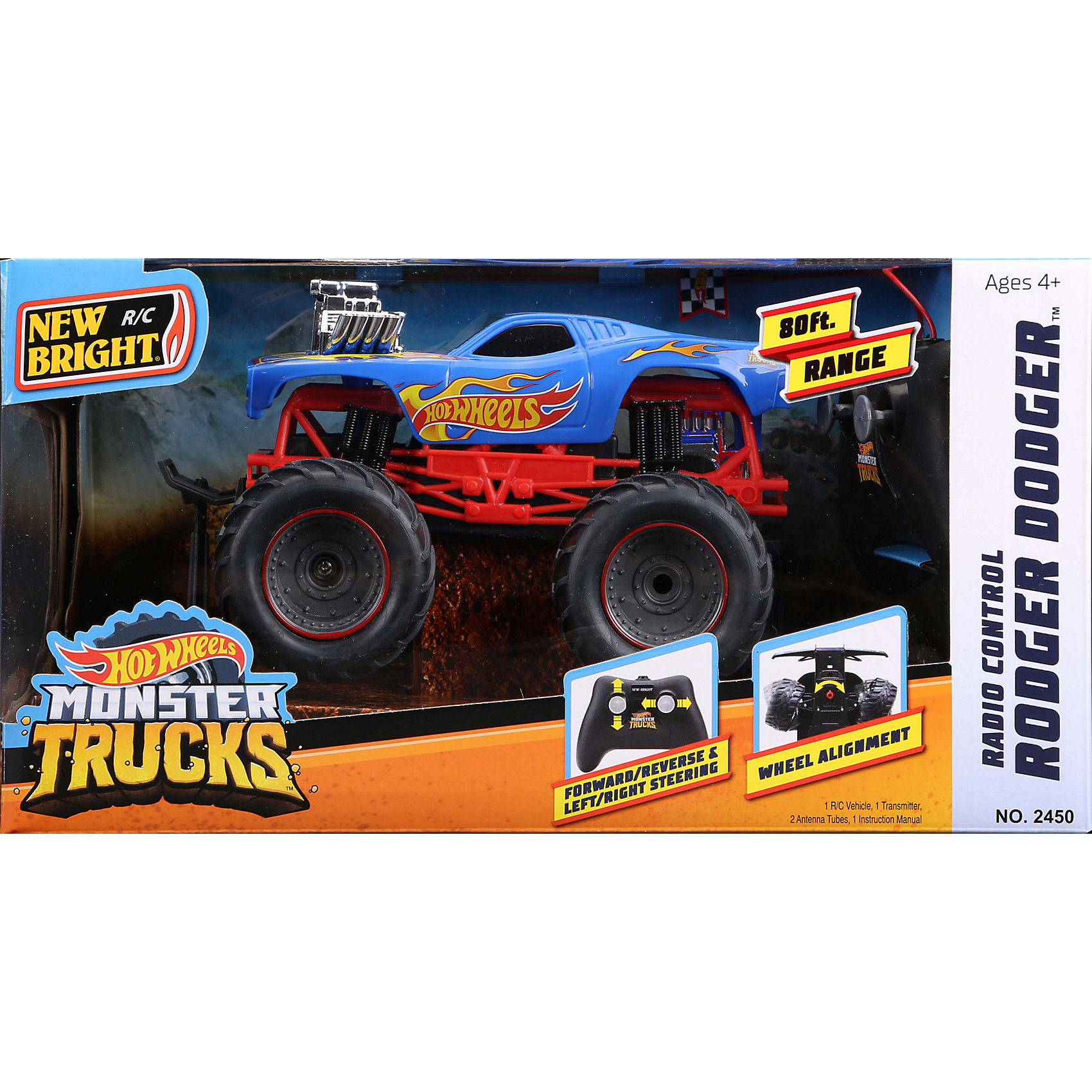 Радиоуправляемая машинка Monster Truck 1:24, синяя New Bright 14209176