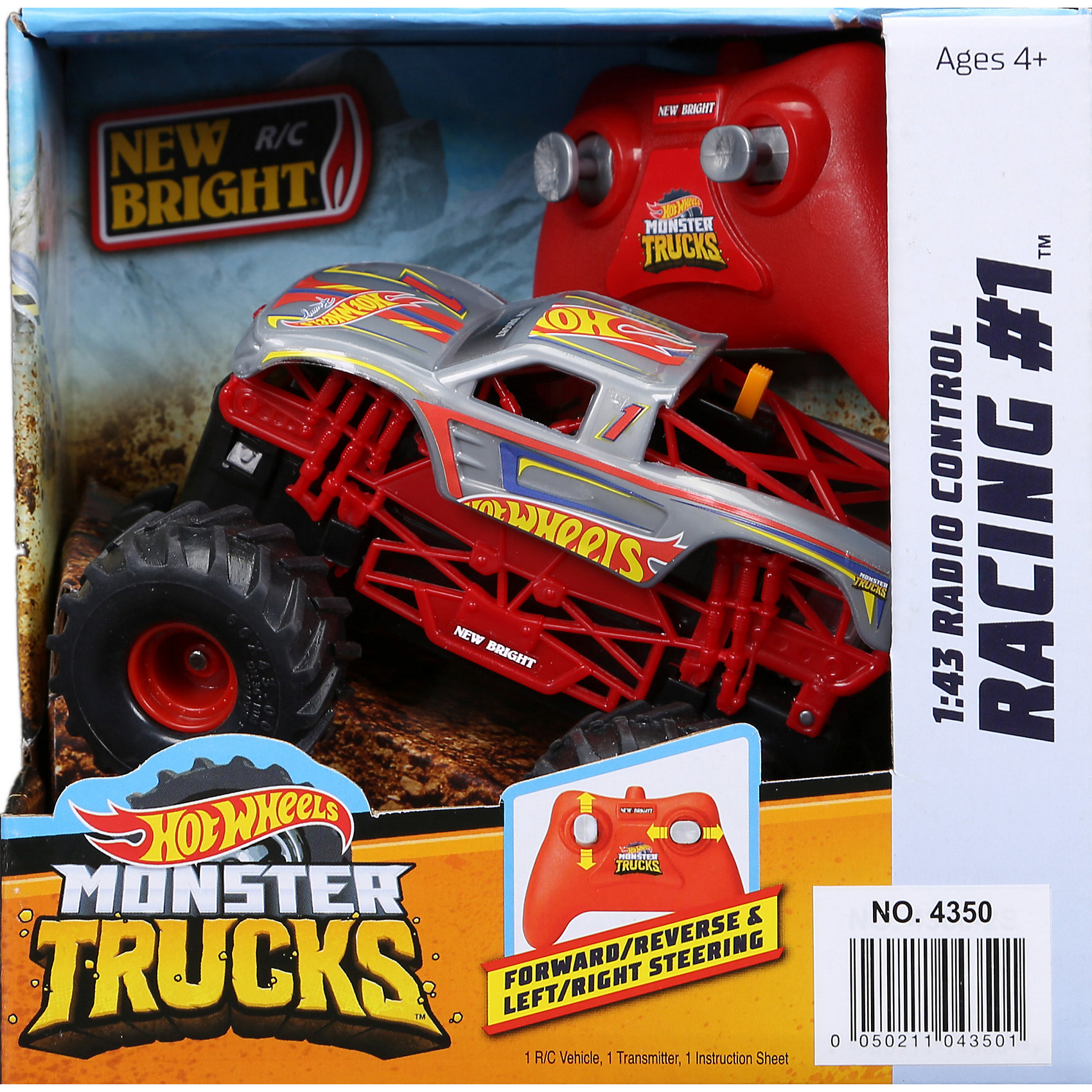 Радиоуправляемая машинка Monster Truck 1:43, красная New Bright 14209180