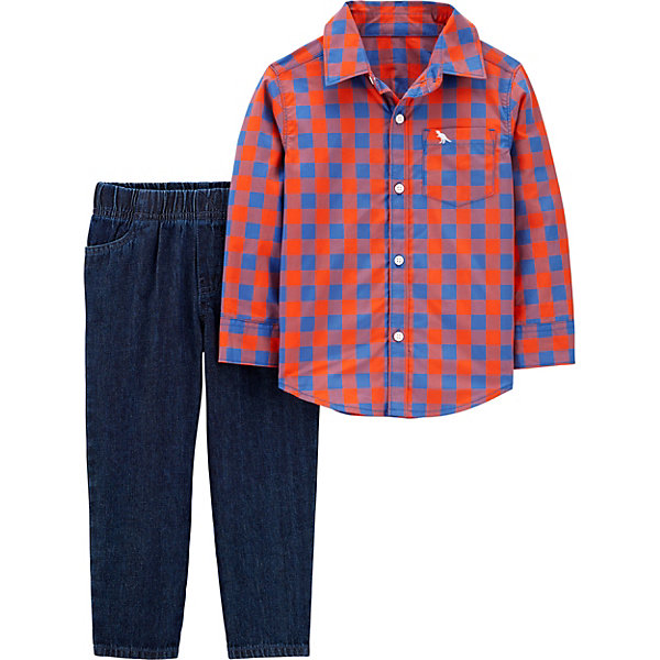 

Комплект Carters: рубашка и джинсы, Красный, Комплект Carters: рубашка и джинсы