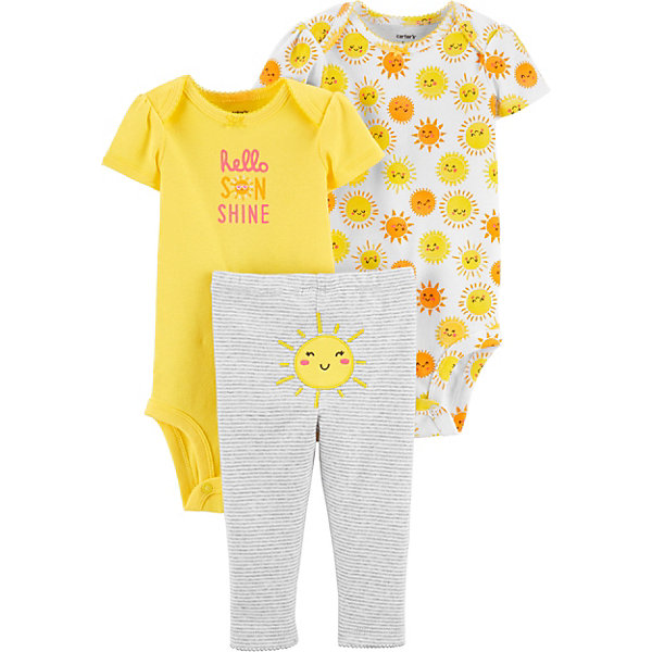 

Комплект Carters: боди 2 шт и леггинсы, Желтый, Комплект Carters: боди 2 шт и леггинсы