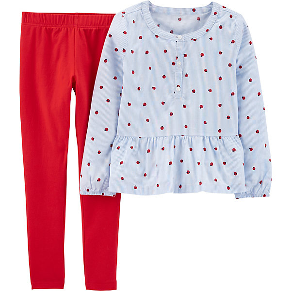 

Комплект Carters: блузка и леггинсы, Разноцветный, Комплект Carters: блузка и леггинсы