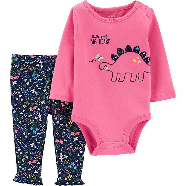 

Комплект Carters: боди и леггинсы, Блекло-розовый, Комплект Carters: боди и леггинсы