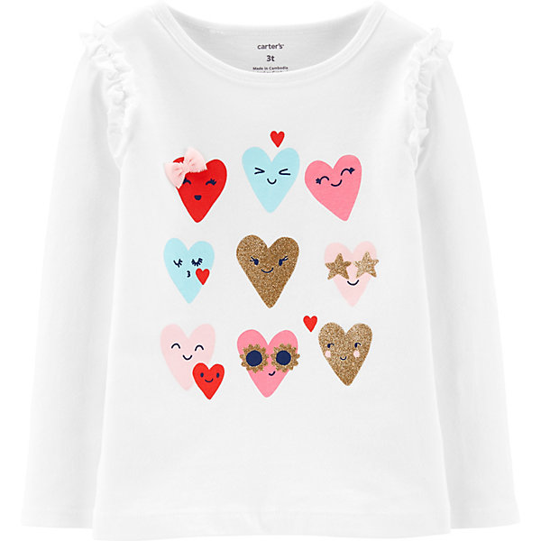 

Лонгслив Carters, Белый, Лонгслив Carters