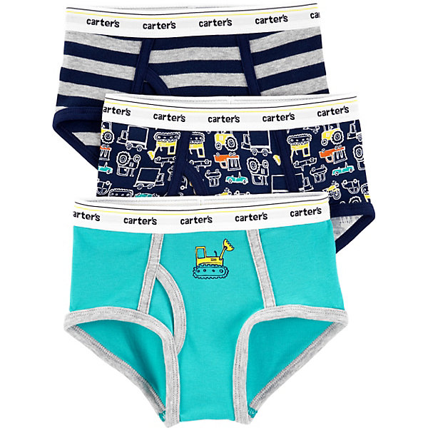 

Трусы Carters, 3 шт, Разноцветный, Трусы Carters, 3 шт