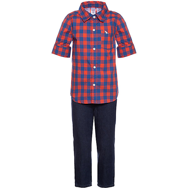 

Комплект Carters: рубашка и джинсы, Разноцветный, Комплект Carters: рубашка и джинсы