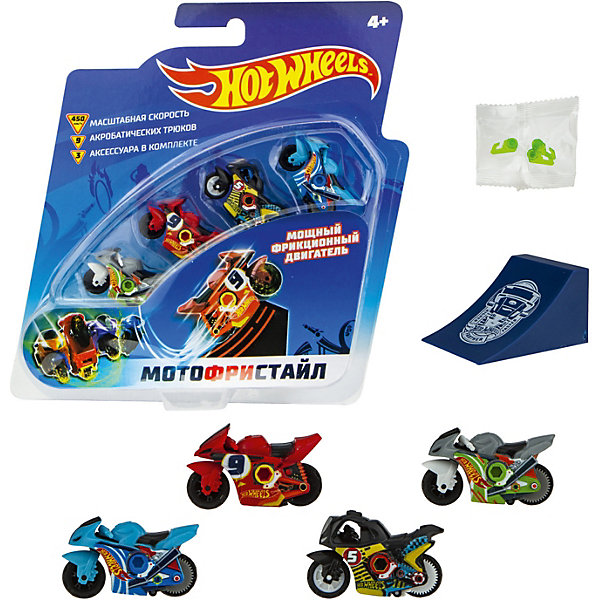 

Игровой набор 1Toy Hot Wheels "Мотофристайл", 8 предметов, Разноцветный, Игровой набор 1Toy Hot Wheels "Мотофристайл", 8 предметов