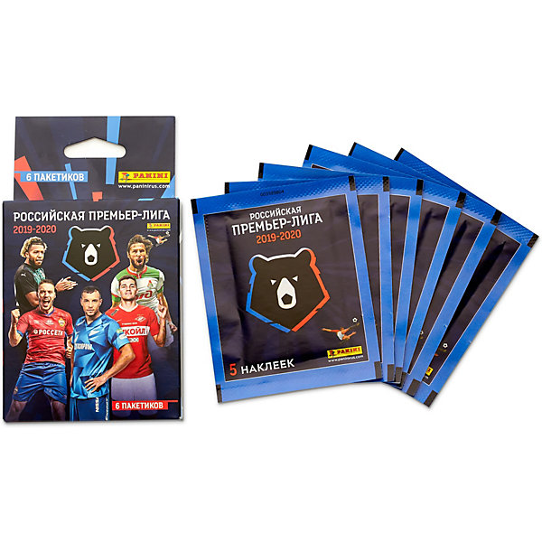 

Блистер Panini "Футбол. РПЛ сезон 2019-2020", 6 пакетиков, Разноцветный, Блистер Panini "Футбол. РПЛ сезон 2019-2020", 6 пакетиков