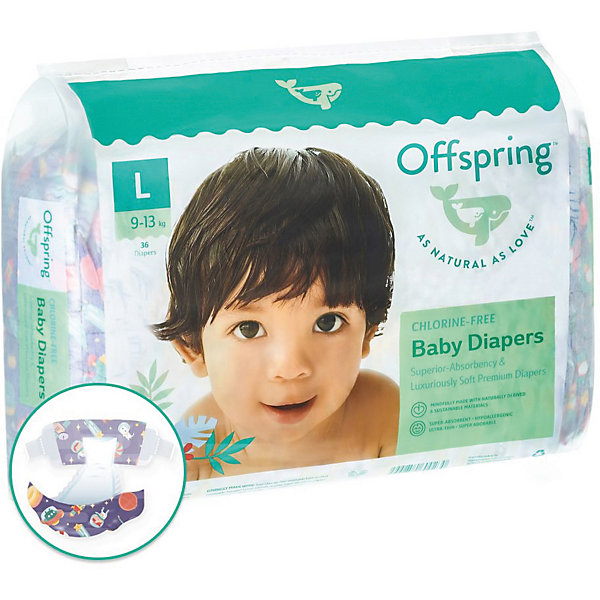 

Подгузники Offspring Космос 9-13 кг., 36 шт, Atlantikblau, Подгузники Offspring Космос 9-13 кг., 36 шт.