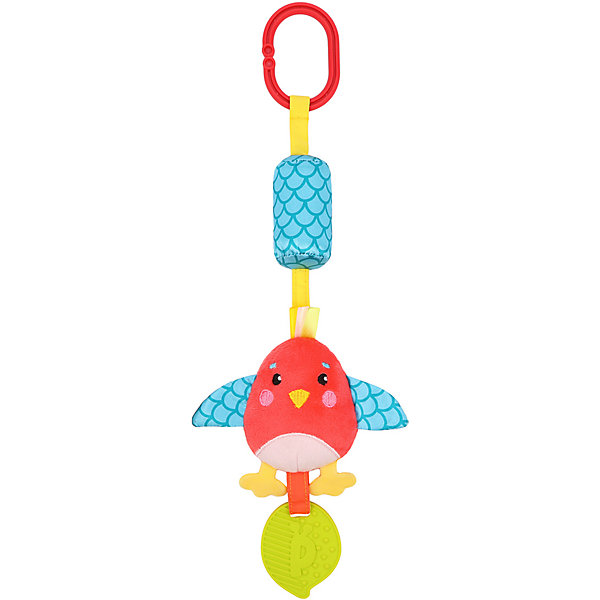 фото Игрушка-подвеска жирафики "птичка", с колокольчиком и прорезывателем