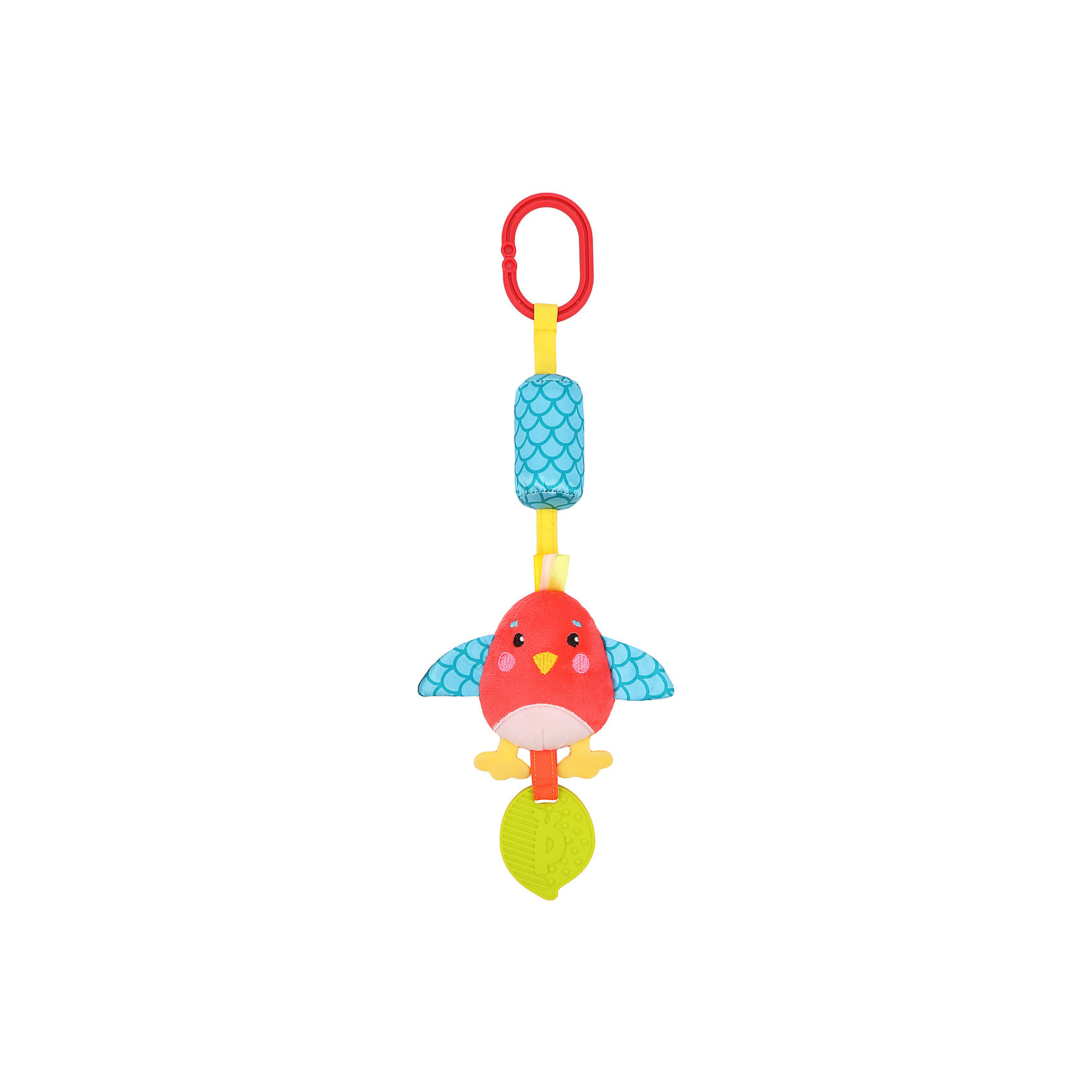 фото Игрушка-подвеска жирафики "птичка", с колокольчиком и прорезывателем