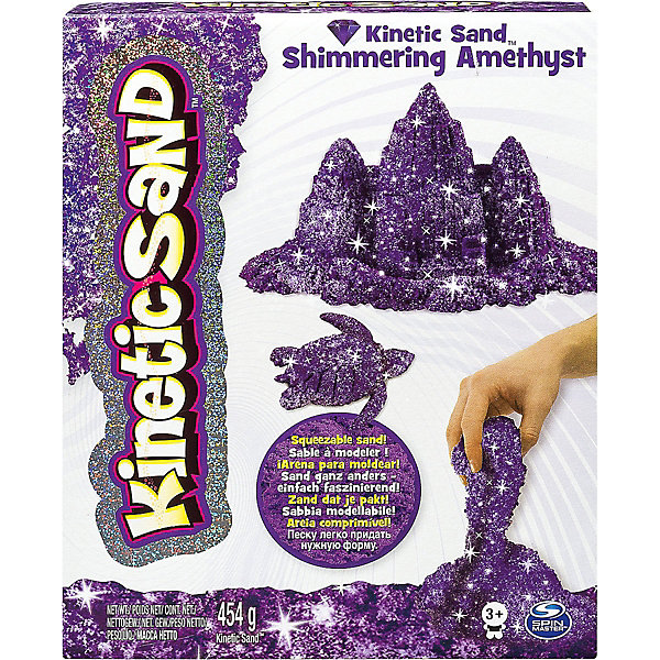 фото Песок для лепки kinetic sand с блестками spin master