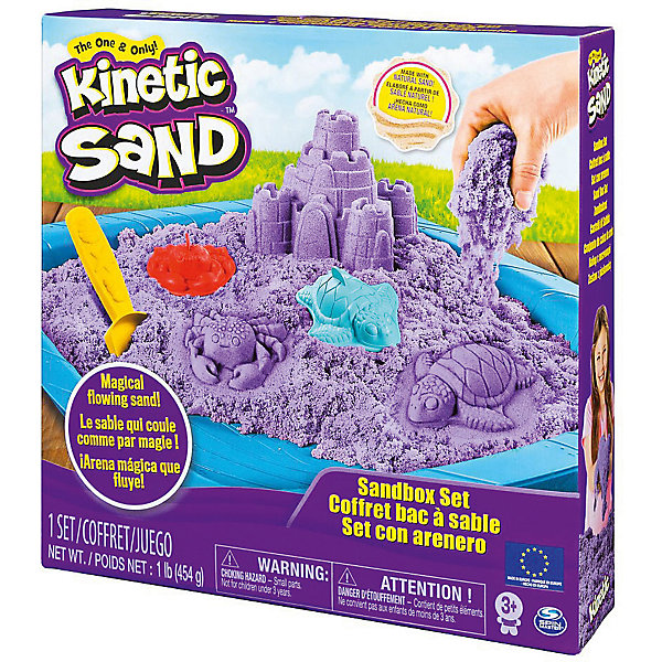 фото Набор для лепки kinetic sand "кинетический песок" с песочницей и формочками spin master