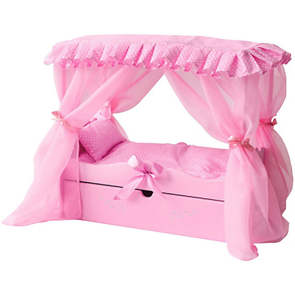 фото Кровать для кукол paremo с постельным бельём