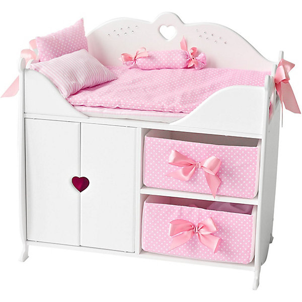 фото Кроватка-шкаф для кукол paremo с постельным бельём