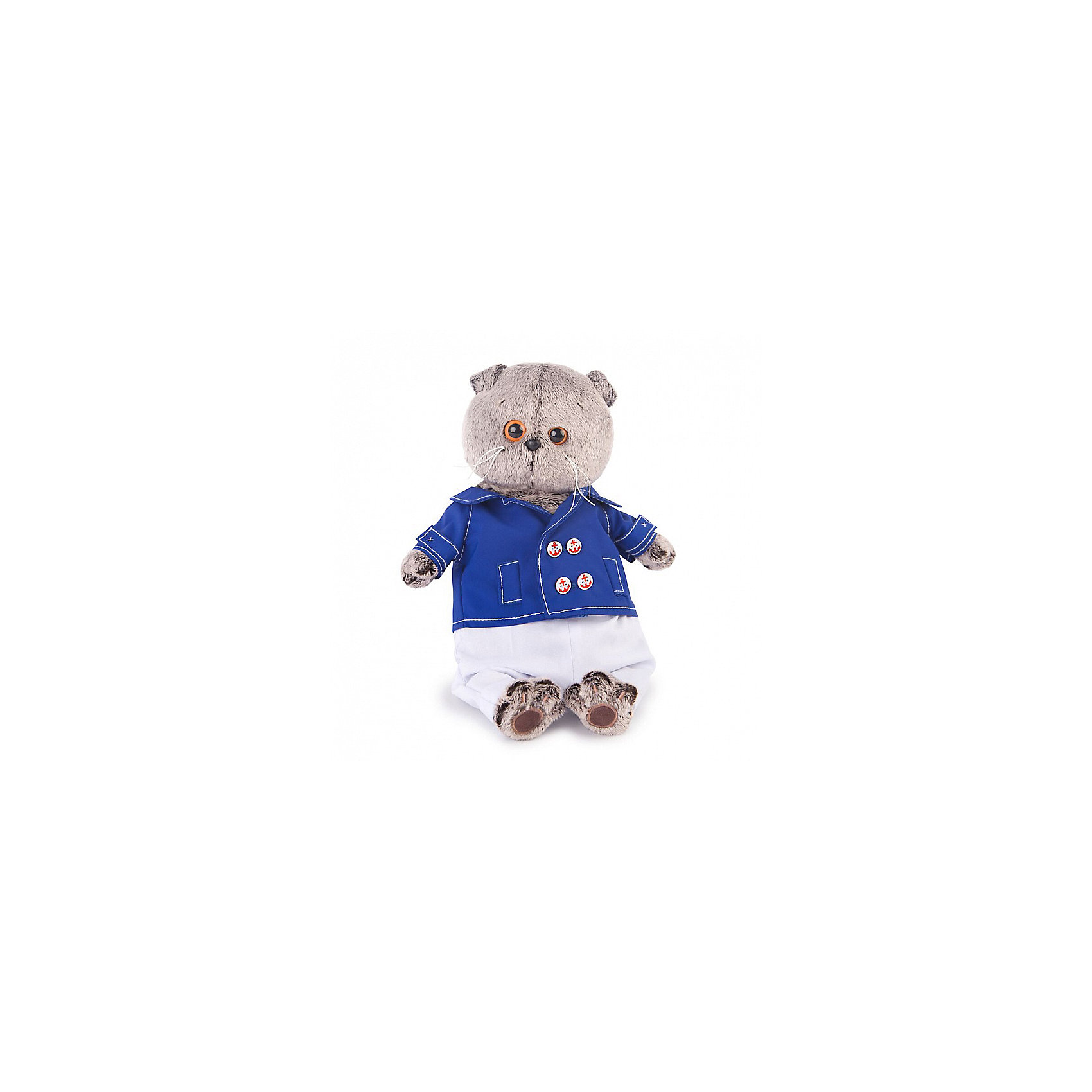 фото Одежда для мягкой игрушки budi basa синий китель и белые брюки, 19 см