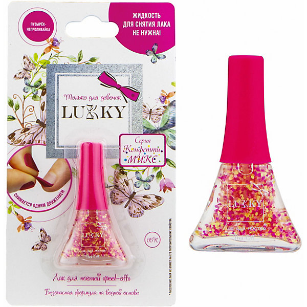 

Лак для ногтей Lukky Peel-off "Конфетти-микс, Pink, Лак для ногтей Lukky Peel-off "Конфетти-микс"