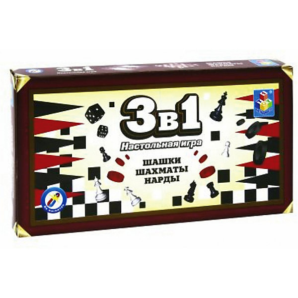 

Набор настольных игр 1Toy "3в1: шашки, шахматы, нарды, Набор настольных игр 1Toy "3в1: шашки, шахматы, нарды"