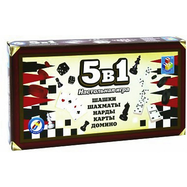

Набор настольных игр 1Toy "5в1: шашки, шахматы, нарды, карты, домино, Набор настольных игр 1Toy "5в1: шашки, шахматы, нарды, карты, домино"