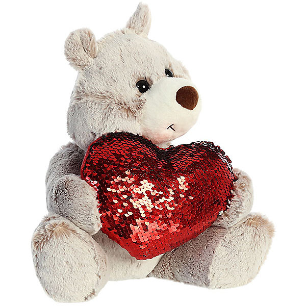 Мягкая игрушка Aurora Медведь большое сердце, 30 см 14365364