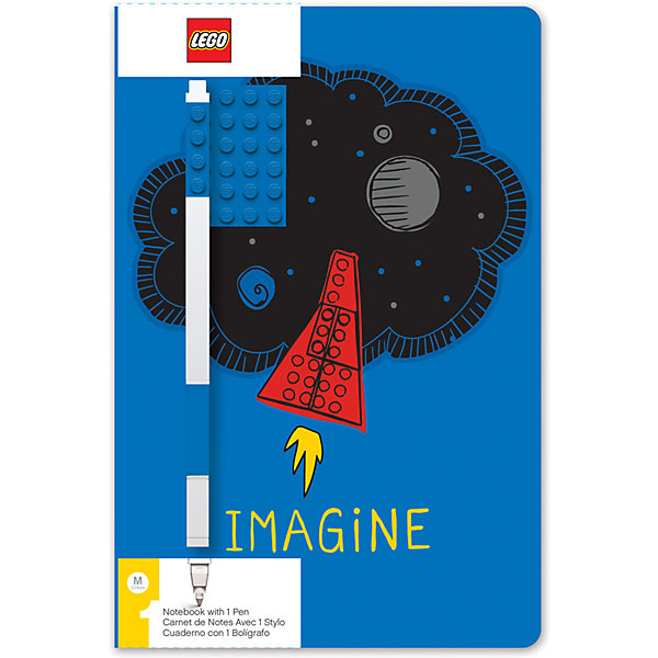 

Записная книжка с ручкой LEGO Classic Imagine, 192 листа, Atlantikblau, Записная книжка с ручкой LEGO Classic Imagine, 192 листа