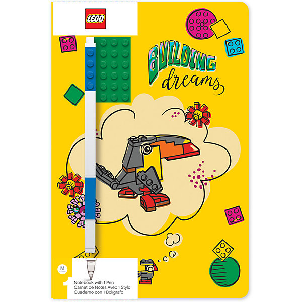 

Записная книжка с ручкой LEGO Classic Building Dreams, 192 листа, Желтый, Записная книжка с ручкой LEGO Classic Building Dreams, 192 листа