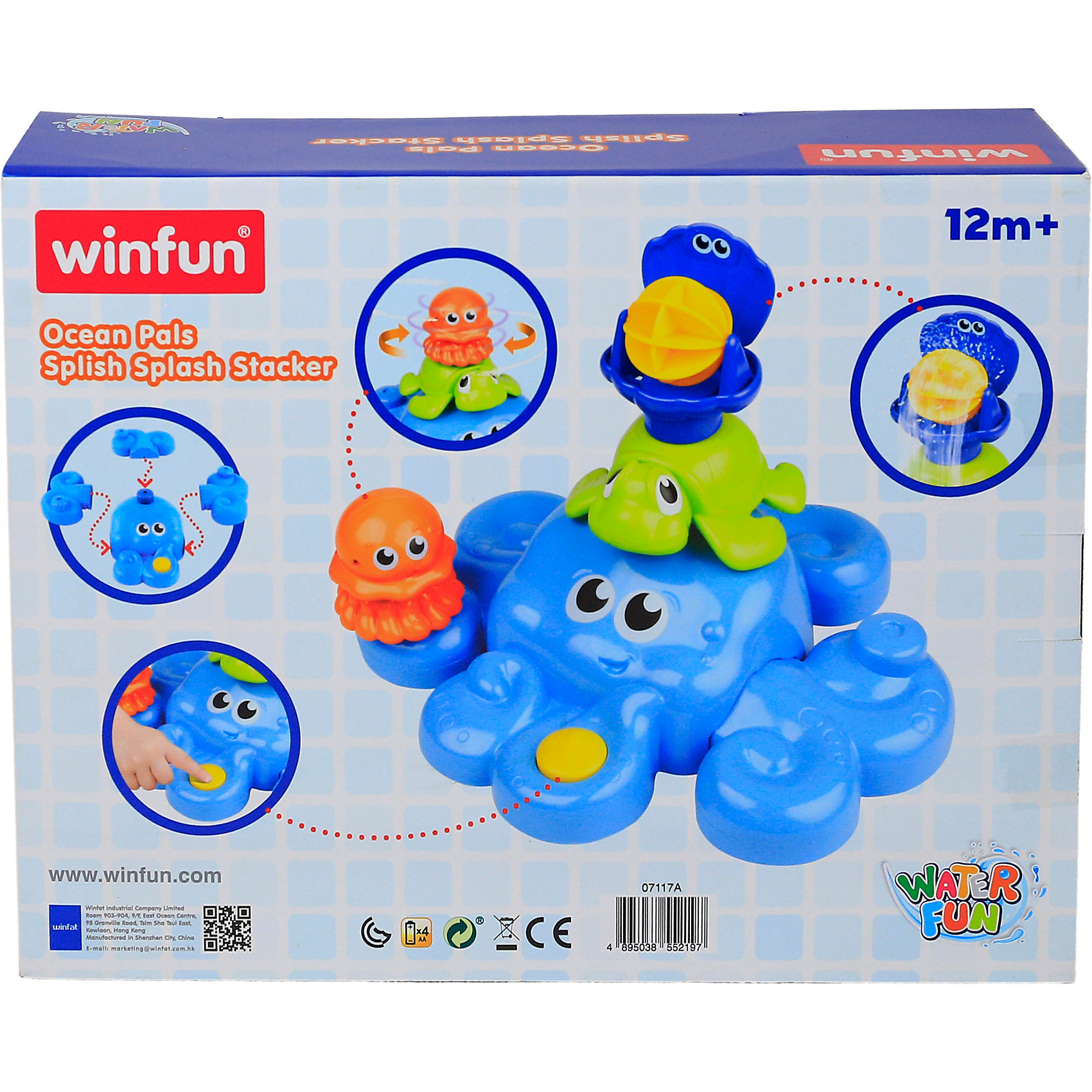 фото Игрушка для ванны winfun осьминог