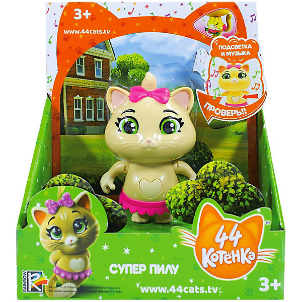 

Музыкальная фигурка Rainbow "44 котёнка" Пилу, 15 см, Бежевый, Музыкальная фигурка Rainbow "44 котёнка" Пилу, 15 см