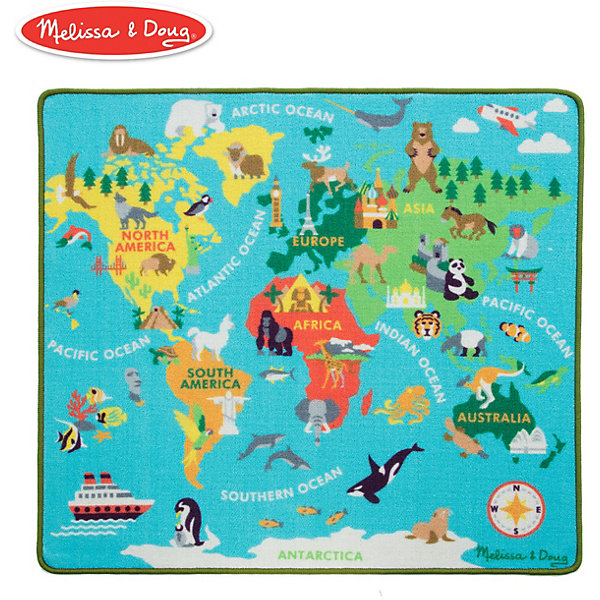 

Игровой коврик Melissa&Doug Мир, Разноцветный, Игровой коврик Melissa&Doug Мир
