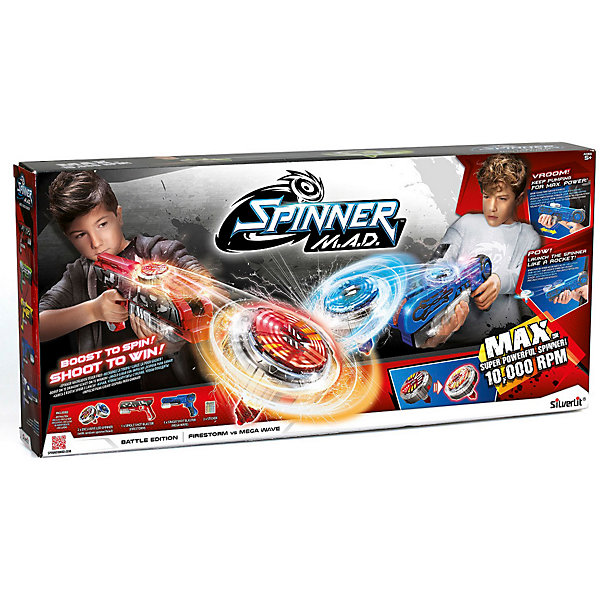 

Боевой набор Silverlit Spinner M.A.D 2 бластера, Разноцветный, Боевой набор Silverlit Spinner M.A.D 2 бластера