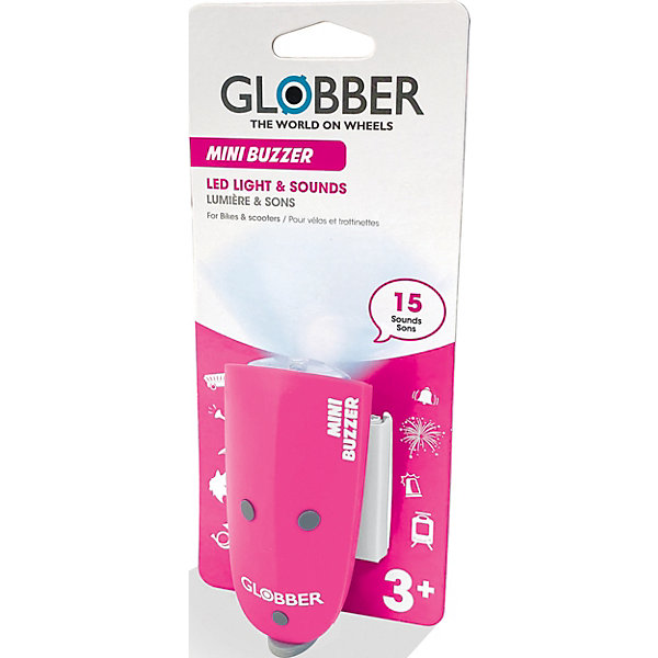 

Электронный сигнал Globber Mini Buzzer, Розовый, Электронный сигнал Globber Mini Buzzer