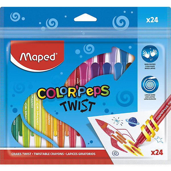 

Восковые мелки Maped Color'Peps Twist, 24 цвета