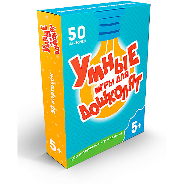

Карточная игра Проф-Пресс "Умные игры для дошколят", 100 игр