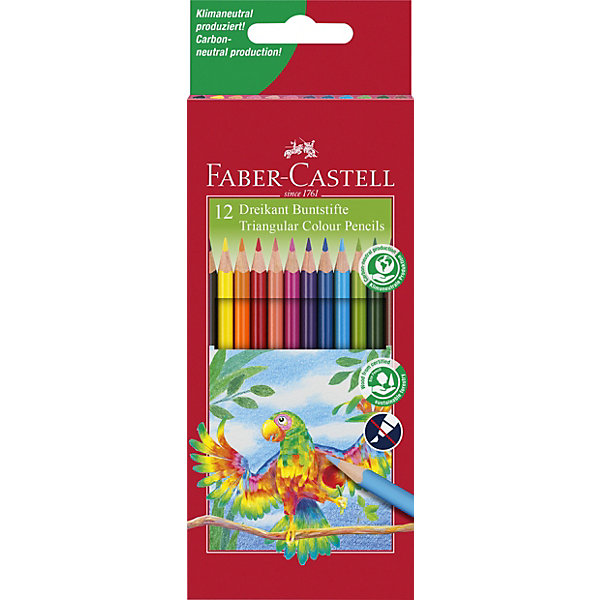 

Цветные карандаши Faber-Castell, 12 цветов, Разноцветный, Цветные карандаши Faber-Castell, 12 цветов